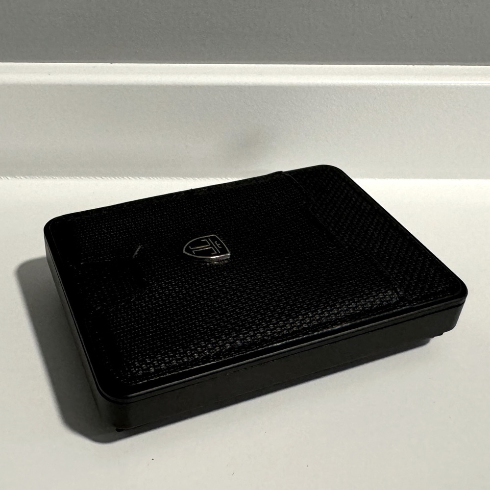Travando Men’s Black Money Clip Type Card Holder Wallet